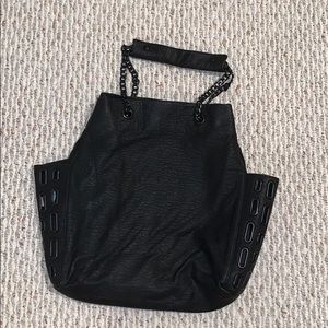 Zara Basic Black Tote Bag Chain